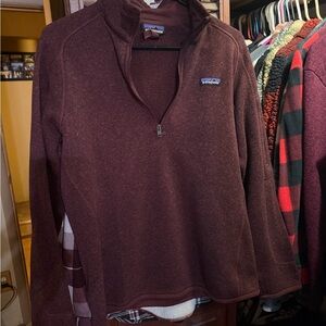 Patagonia Women's Quarter-Zip Fleece Pullover - Maroon